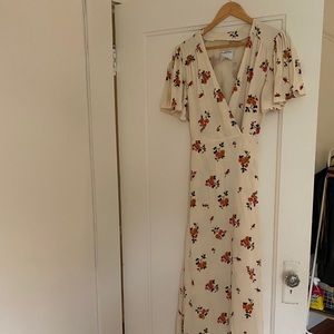 Privacy Please floral wrap maxi dress